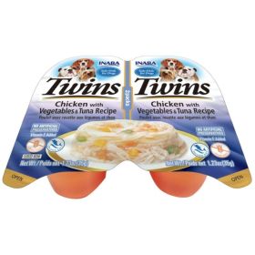 Inaba Twins Chicken with Vegetables and Tuna Recipe Side Dish for Dogs