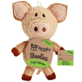 Spunky Pup Woolies Pig Dog Toy