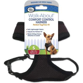 Four Paws Comfort Control Harness (Option: Black  Small  For Dogs 57 lbs (14"16" Chest & 8"10" Neck))